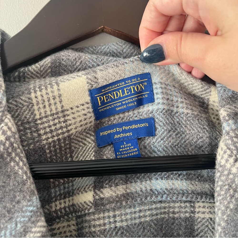 Pendleton Vintage Inspired Plaid Buttoned Jacket … - image 2